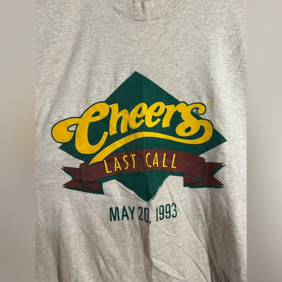 Cheers TV Show Last Call Fan 90s T-Shirt Vintage 1993 - Picture 2 of 6